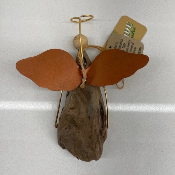 Natural Drift Wood Angel Ornament - Picture 2 of 5